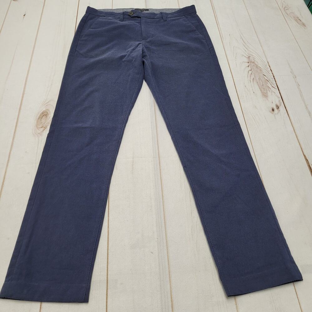 Ted Baker London Volvek navy blue trouser pants chino dress slim